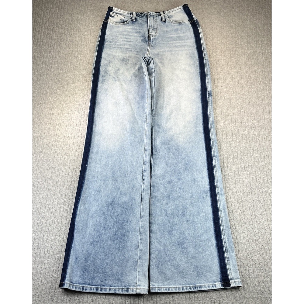 Fashion Nova Baggy Wide Straight Leg New With Tags Women 3/26X33 Blue Jeans Pant